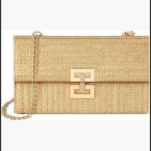 Woven Straw Clutch Purse Versatile Crossbody Shoulder Bag Summer Chic